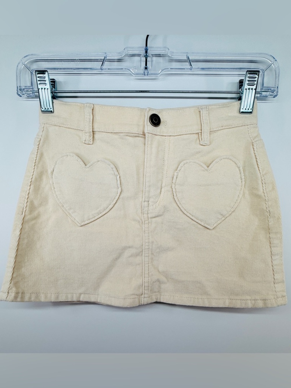 ADORABLE!! Crewcuts Cream Corduroy Skirt with Heart Pockets 🩷🩷🩷